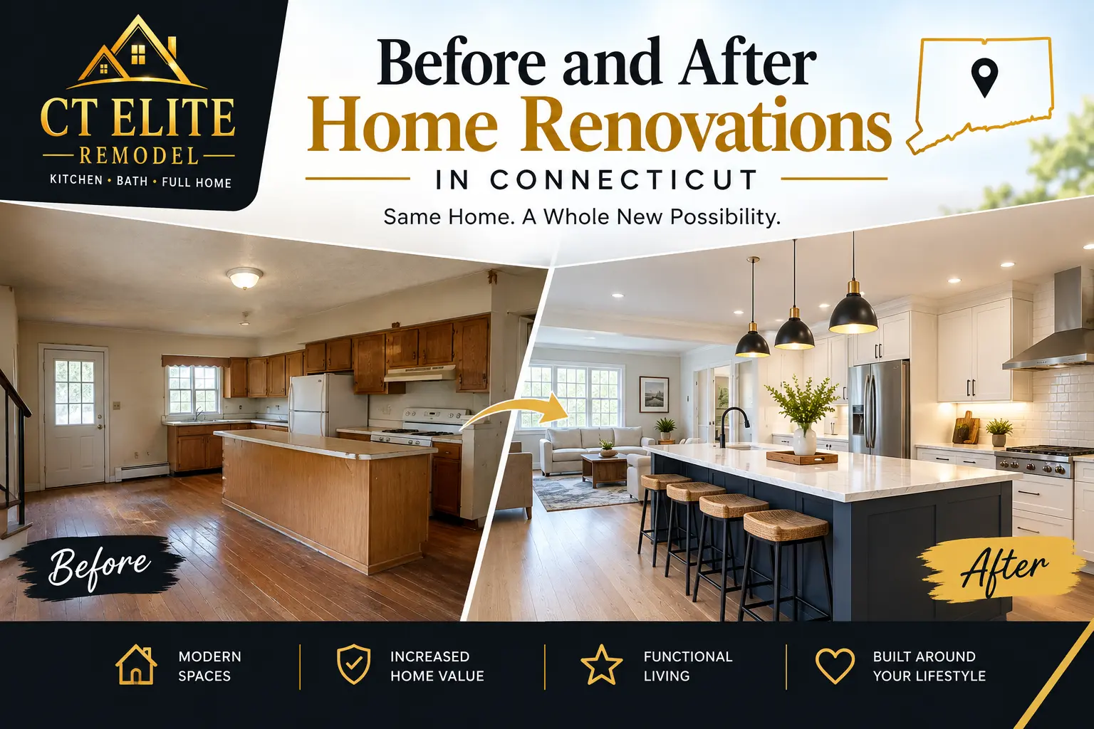 Before and After Home Renovations in Connecticut